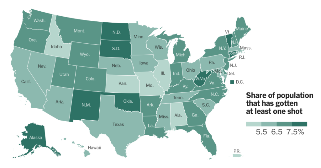 Covid 19 Vaccine Rollout State By State The New York Times - Baltimore City Vaccine Schedule