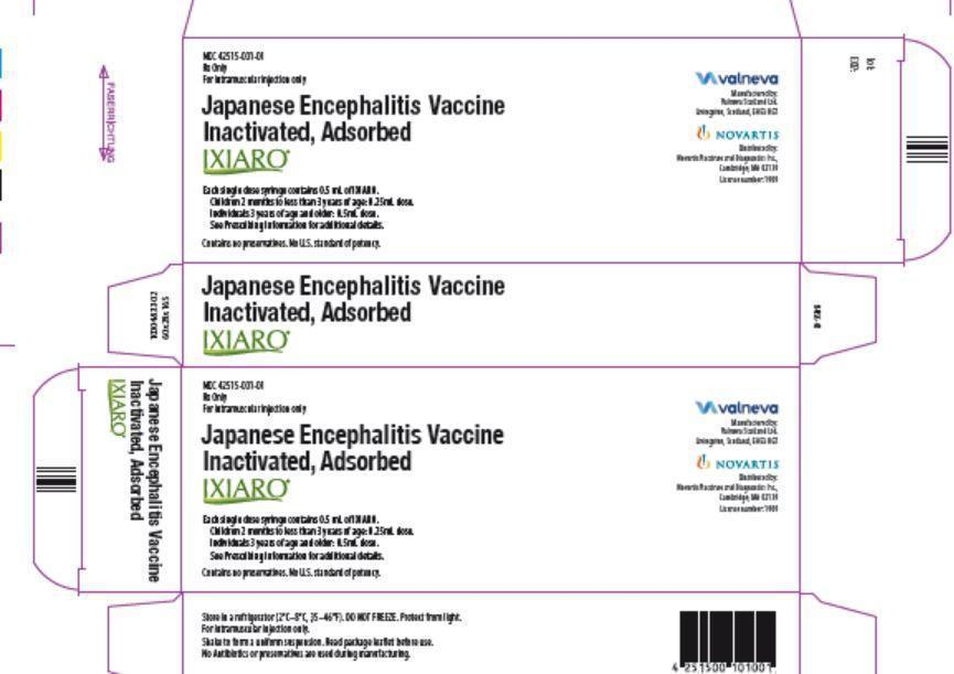 DailyMed IXIARO Japanese Encephalitis Vaccine Inactivated Adsorbed  - Japanese Encephalitis Vaccine Dose Schedule