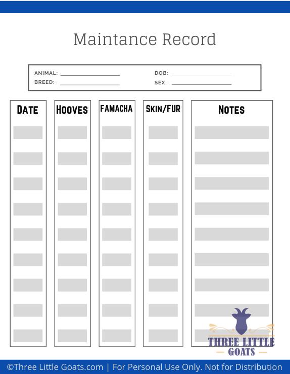 Free Goat Health Printable Three Little Goats - Printable Goat Vaccination Schedule Chart