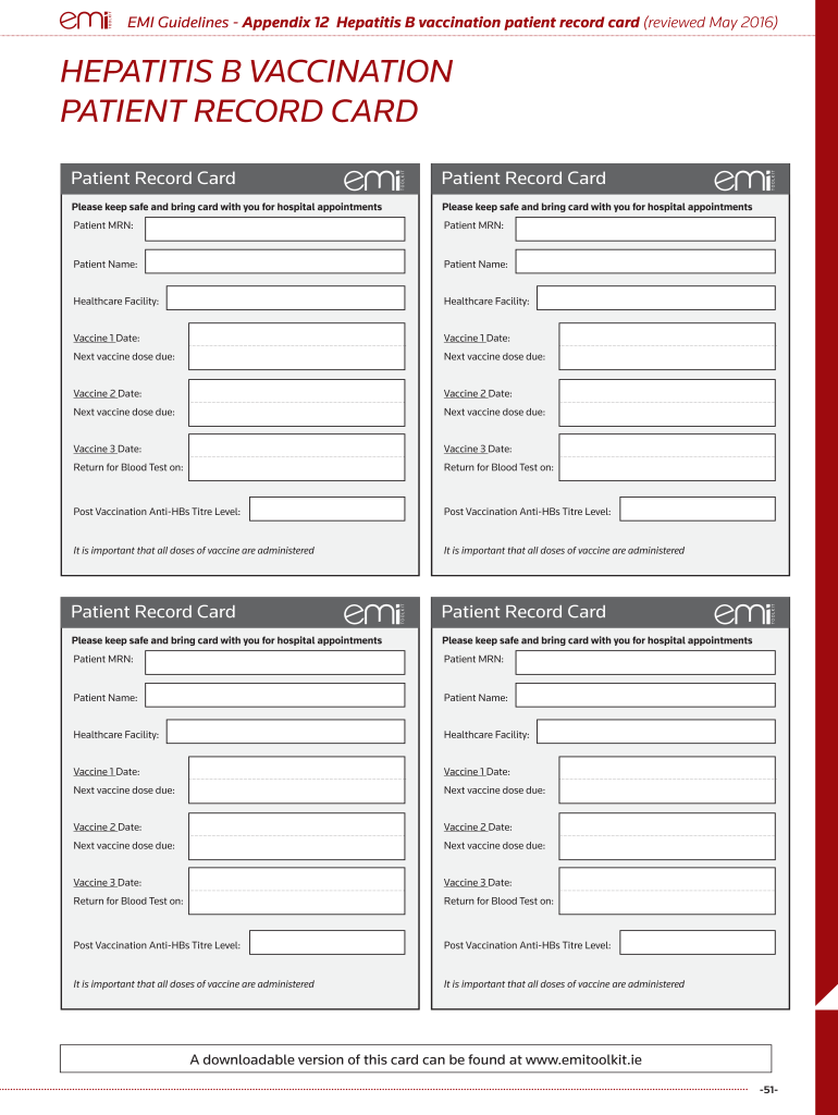 Hepatitis B Vaccination Card PDF Complete With Ease AirSlate SignNow - Cvs Schedule Hep B Vaccine