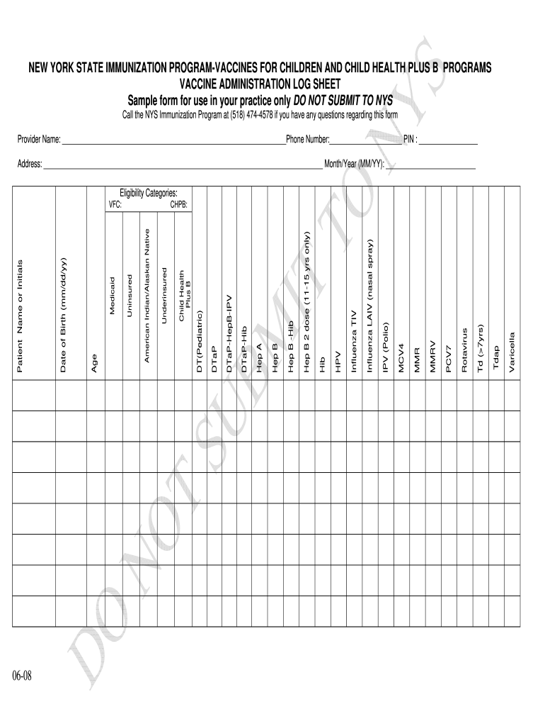 Immunization Worksheet Complete With Ease AirSlate SignNow - Vaccine Schedule New York State