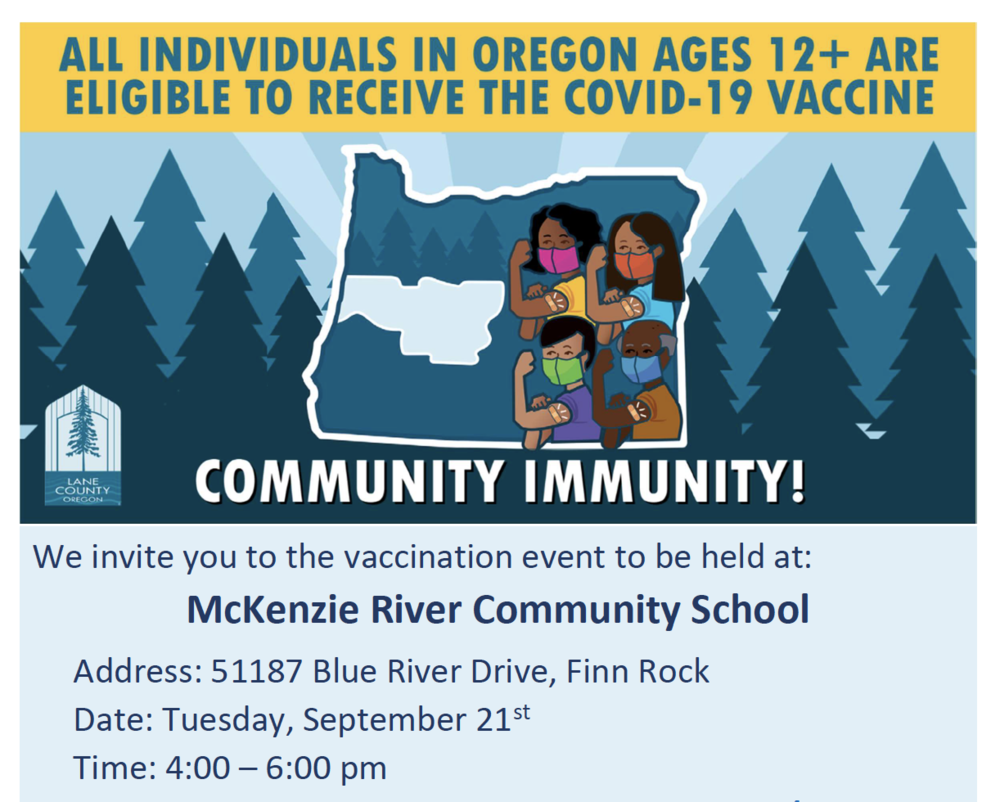 Lane County Vaccination Clinic McKenzie School District - Lane County Vaccination Schedule