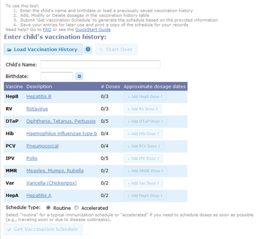 Online Tool Creates Catch Up Immunization Schedules For Missed  - Vaccine Scheduler Tool