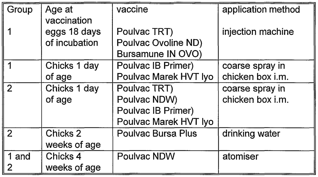 Patent EP1345658A2 Methods And Vaccines For Providing In Ovo  - Broiler Vaccination Schedule Pdf