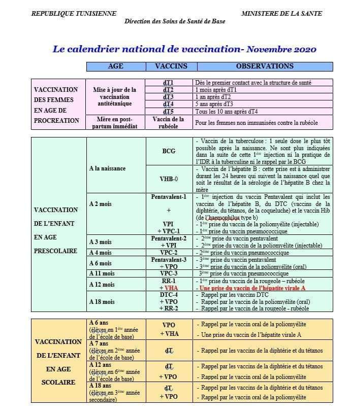 Trends In Adult And Elderly Vaccination Focus On Vaccination Practices  - Tunisia Vaccination Schedule