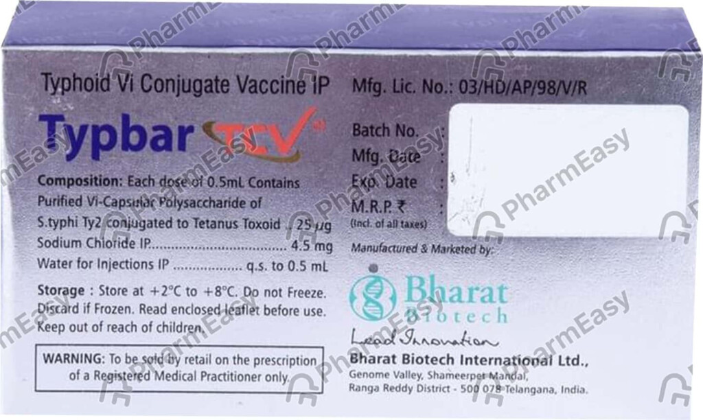 Typbar Tcv 25 MCG Vaccine 0 5 Uses Side Effects Price Dosage  - Typbar Tcv Vaccine Dose Schedule